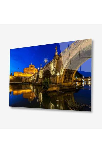 idealizbiz Pictură din sticlă Bridge Scenery 4mm Sticlă temperată durabilă