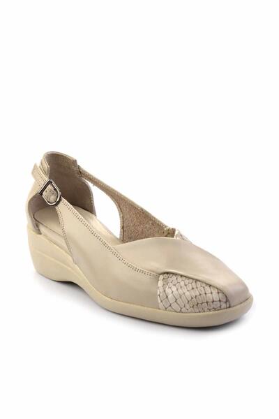 Bambi Bej Bej Leather Kadın Casual Ayakkabı K01531200303