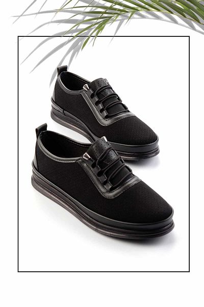 Bambi Schwarze Damen-Freizeitschuhe K01451010909