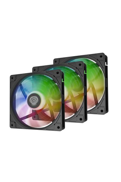 Genesis OXAL 120 ARGB BLACK Fans 3x120mm, 1150-1450 RPM, 42-46 CFM, 1.7 mmH2O, 3pin, 12