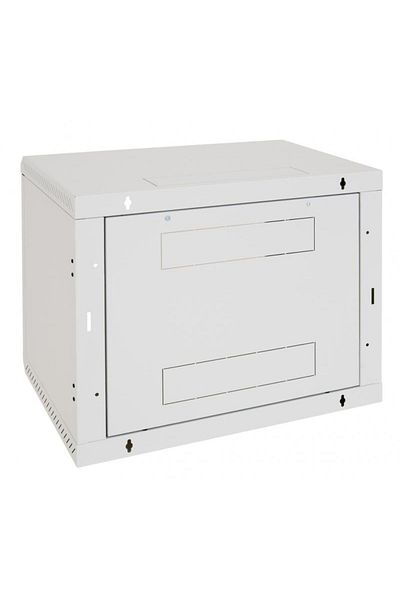 TRITON Single section wall rack 6U 600mm depth glass door fixed side panels, sections
