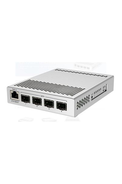MIKROTIK CRS305-1G-4S+OUT FIBERBOX PLUS, Procesor: 800 MHz dual core, Sistem operare: RouterOS