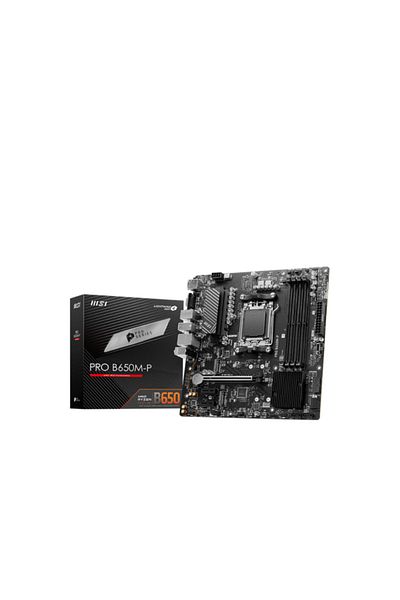 MSI Placa de Baza PRO B650M-P AM5, 4x DDR5, 1x HDMI 1x DP 1x VGA, 1x PCIE x16 2x PCIE x1, 2x M.