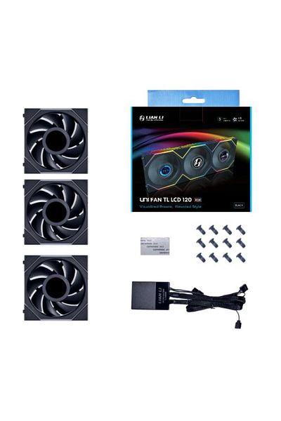 Lian Li LIAN LI UNI TL LCD SERIES 3x120mm RGB Case Fan BLACK
