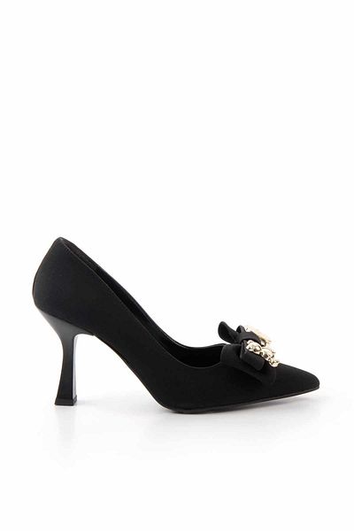 Bambi Matte Black Women's Classic Heeled Shoes K 01418030038