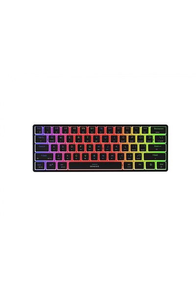 Genesis Tastatura gaming mecanica wireless Thor 660 G2 60% , iluminare RGB, switch-uri Brown, 6