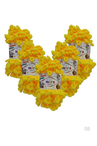 Mira 5 Rolls of Puffy Wool Yarn for Blankets and Bedspreads