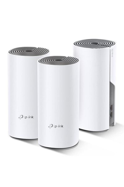 TP-LINK AC1200 Whole Home Mesh Wi-Fi System, DECO E4(3-PACK);2 10/100Mbps WAN/LAN Ports