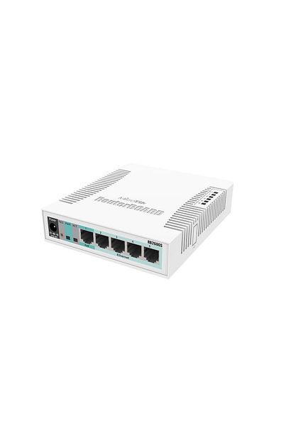 MIKROTIK SWITCH RB260GS, 5xLAN Gigabit, SFP cage, SMART, plastic case ,SwOS