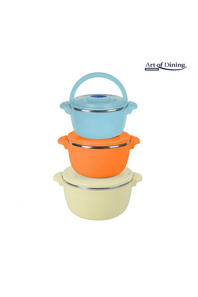 Heinner SET 3 CASEROLE TERMICE 2+4+6L,BELLY BEIGE, ART OF DINING BY