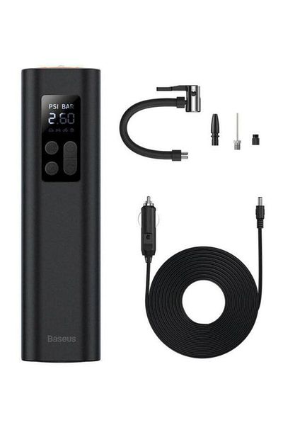Baseus Super Mini car compressor, 12 V car cigarette lighter power supply, LED display, maximum pressure 3