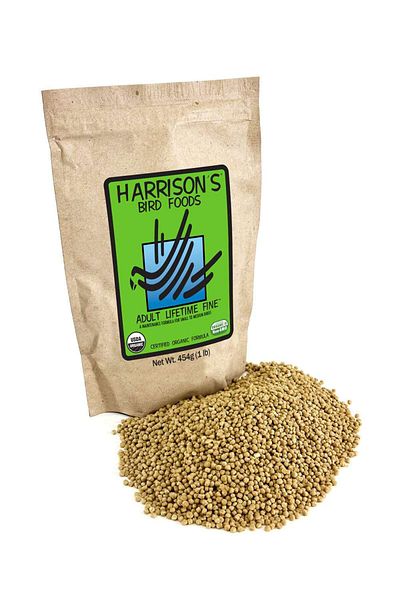 Harrison's Bird Food Harrison's Adult Lifetime Fine – Organic Food For Small And Medium-sized Birds 454gram