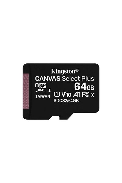 Kingston Card de Memorie MicroSDXC Kingston, 64GB, Select Plus, Clasa 10 UHS-I Performance, R: 100 MB/s