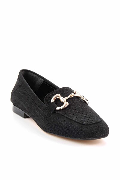 Bambi Siyah Kadın Loafer Ayakkabı K01258510302
