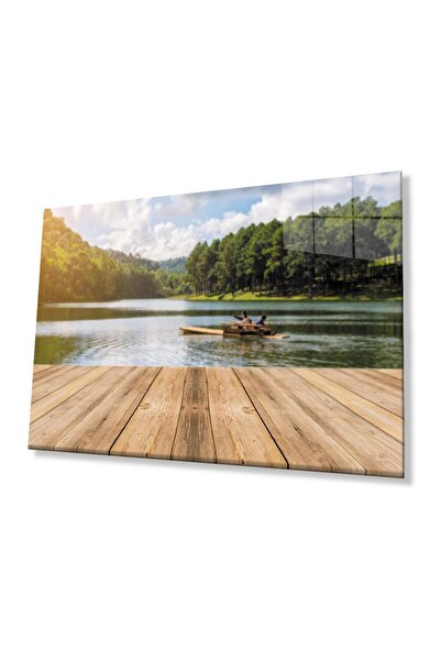 idealizbiz Pictură din sticlă peisaj natură 4 mm sticlă temperată durabilă