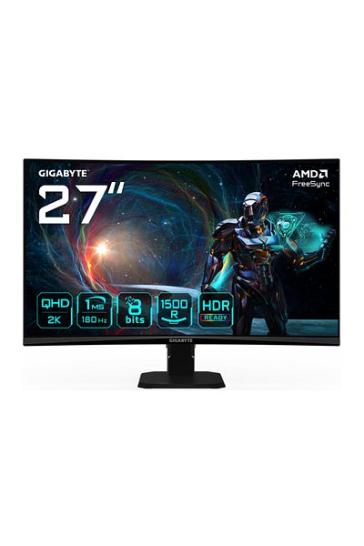 Gigabyte Monitor Gaming GS27QCA, Panel Size: 27 inch, Panel Backlight/ Type: EDGE, Display Surf