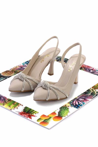 Bambi Pantofi de seara de dama bej mat K01471060438
