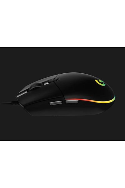 logitech G102 RGB wired mouse, 6 buttons, 8000 dpi, optical sensor, USB, black