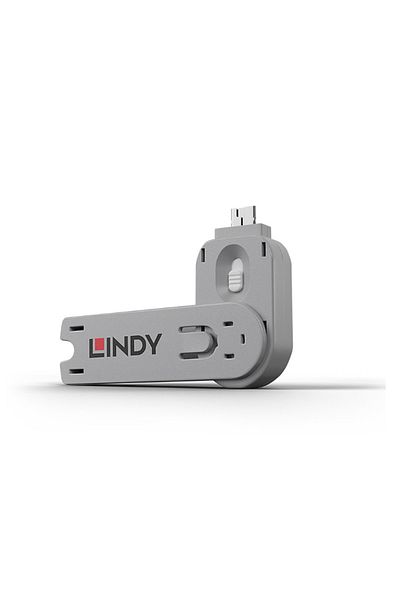 LİNDY USB Type A Port Blocker Key, alb