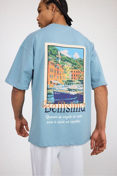 İLKCET MODA Μπλουζάκι Unisex με στάμπα πλάτης