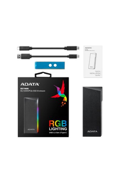 Adata Rack extern SSD/HDD EC700G M.2, USB 3.2 Gen2 Type C