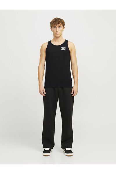 Jack & Jones Men's Black Jjone Color Summer Tanktop Sl Singlet 12269423-Black