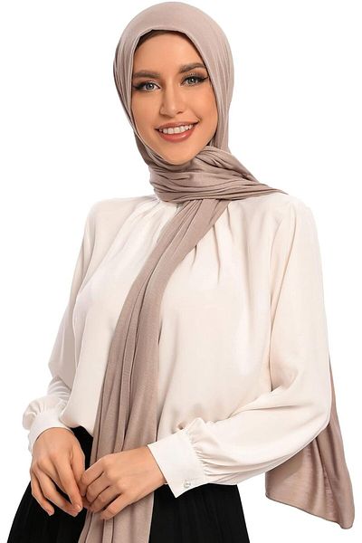 AL JAMIL Txmout Premium Jersey Hijab Scarf for Women - Muslim Cotton Head Covering