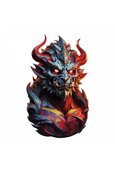 INOVATIX Set de 8 piese, autocolant Demon Forneus, INOVATIX®. 6 cm