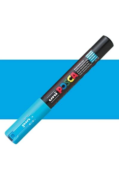 Uni Posca Marker Acrylic Painting Pen Pc-1M Extra Fine 0.7mm Light Blue