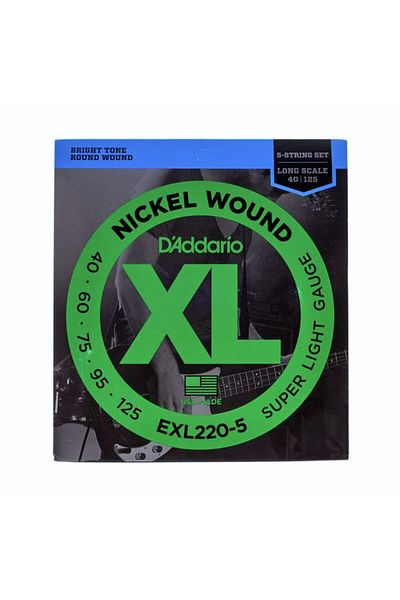 Thomann Daddario EXL220-5 5 string bass guitar set