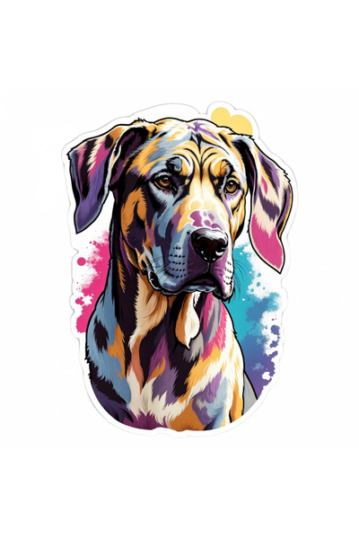 INOVATIX Set de 8 piese, autocolant german cu câine, INOVATIX®. 6 cm