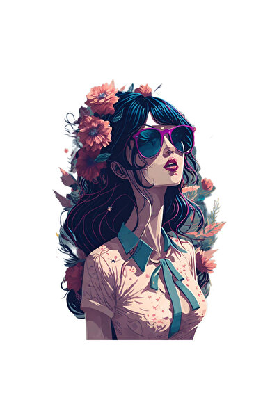 INOVATIX Σετ 8 τεμαχίων, αυτοκόλλητο Κορίτσι με λουλούδια στα μαλλιά της, INO...