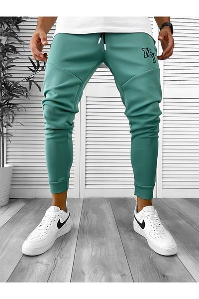 dehaine Men's sweatpants, slim fit, NY, 12347, green