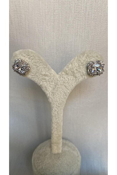 ZRN AKSESUAR Necklace and Earring Set Baguette Style Stylish Set for Wedding and Daily Use Silver Color Xuping Quality