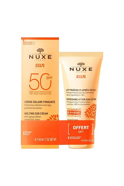 Nuxe Sun Set Sun Melting Face Cream, Sunscreen Spf 50, 50 ml After-sun Lotion, 50ml