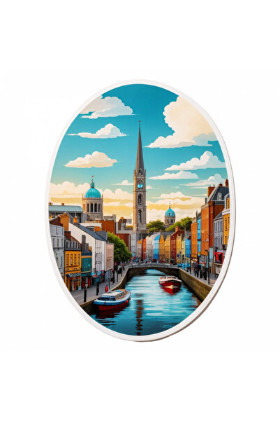 INOVATIX Set de 8 piese, autocolant canale Dubai, INOVATIX®. 6 cm