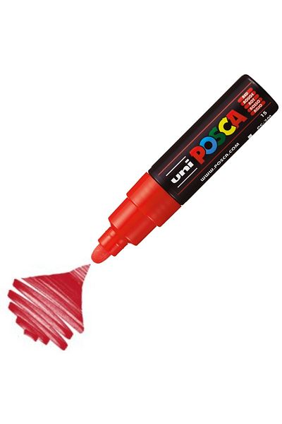 Uni Posca Marker Acrylic Painting Pen Pc-7M Bold 4.5-5.5 mm Red