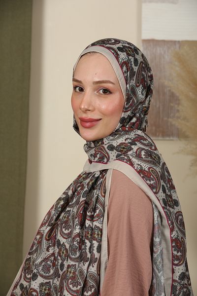 aldyoo Ethnic Patterned Cotton Viscose Trend Shawl Stone Fuchsia