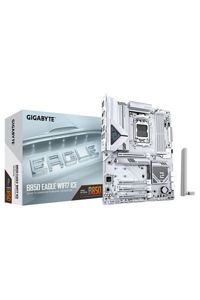 Gigabyte Placa de Baza B850 EAGLE WIFI7 ICE AM5, 4x DDR5, 1x DP 1x HDMI, 1x PCIE 5.0 x16 1x PCI