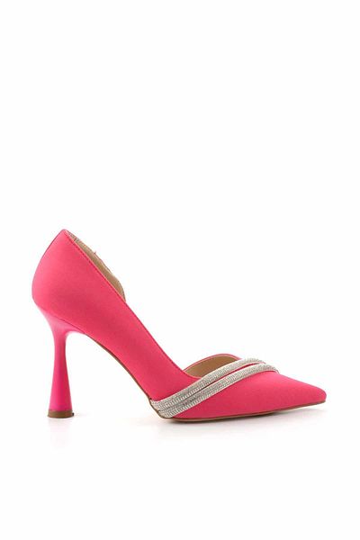 Bambi Matte Fuchsia Satin Damen Abendkleid Schuhe K 01596188938