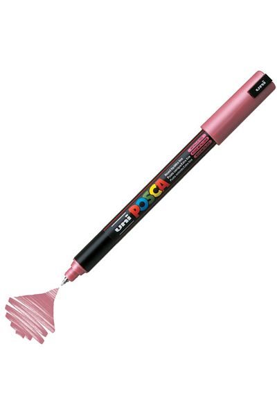 Uni Posca Marker Acrylic Painting Pen Pc-1Mr Ultra Fine 0.7mm Metallic Red