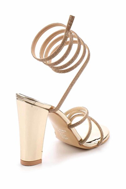 Bambi Goldene Damen-Abendschuhe K01575020639