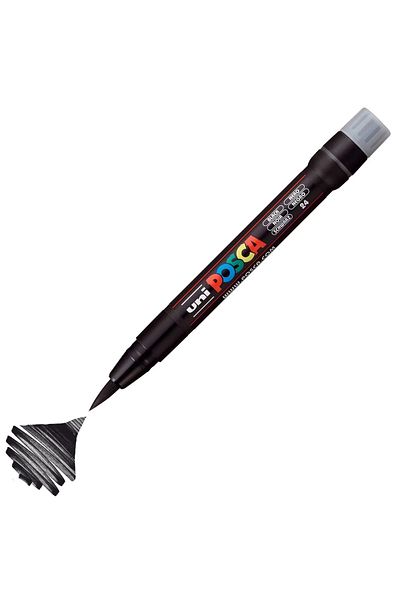 Uni Posca Marker Acrylic Painting Pen Pcf-350 Brush 0.1-10 mm Black