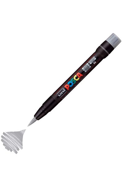 Uni Posca Marker Acrylic Painting Pen Pcf-350 Brush 0.1-10 mm Silver