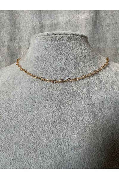 Judas Takı Women's Gold Heart Chain Necklace
