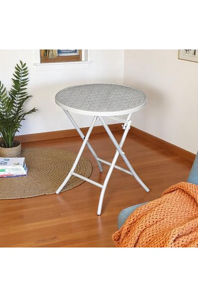 mr-everything Champagne metal mesh folding table