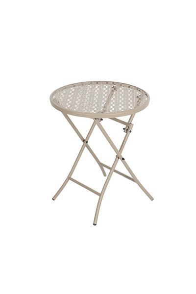 mr-everything Beige metal mesh folding table