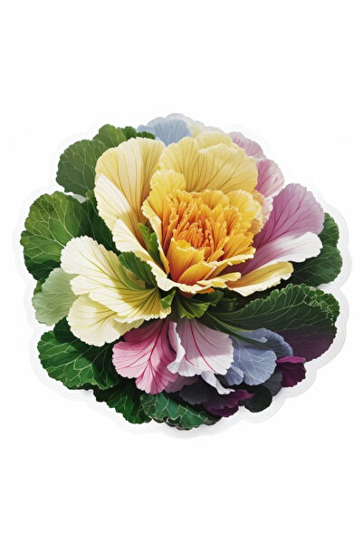 INOVATIX Set de 8 bucăți, autocolant cu flori de kale, INOVATIX®. 6 cm