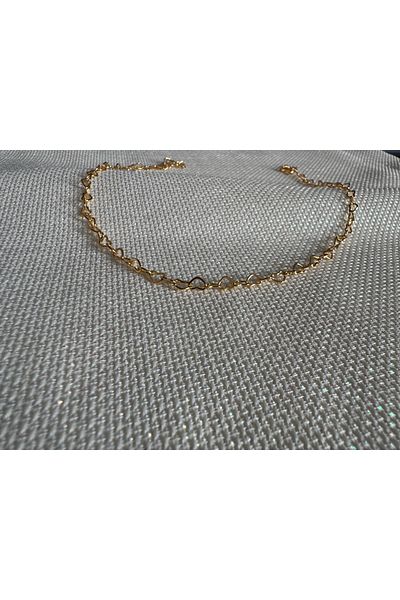 Judas Takı Women's Gold Heart Chain Necklace