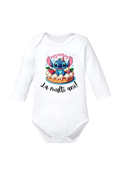 OEM Body Bebelusi Primul An de viata, baieti, tematica aniversara, Lilo si Stitch, marimea 74